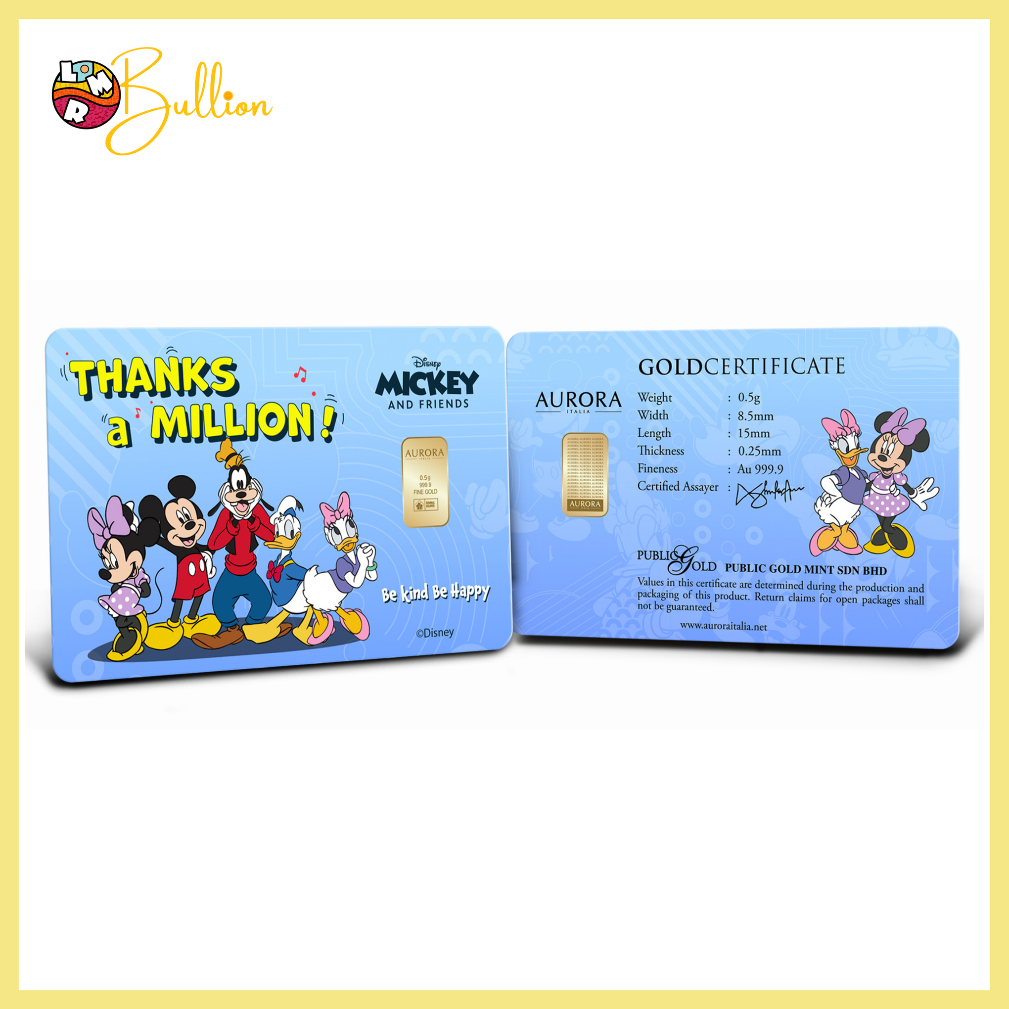 0.5g PG - Mickey Thanks A Million (Au999.9)