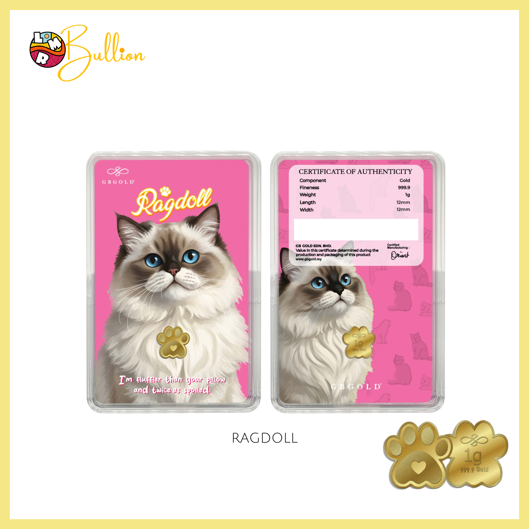 1g GB Cat Ragdoll (Au999.9)