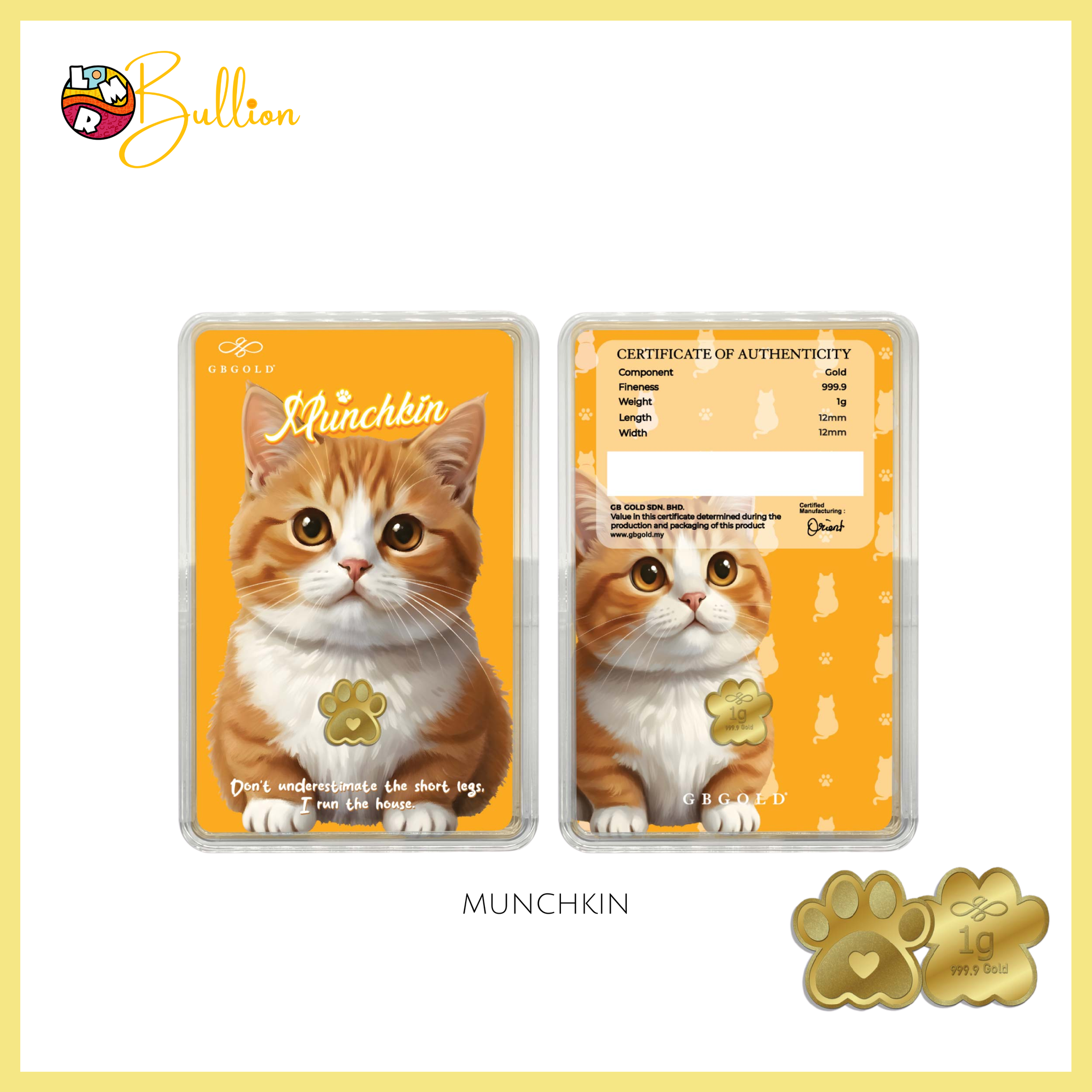 1g GB Cat Munchkin (Au999.9)