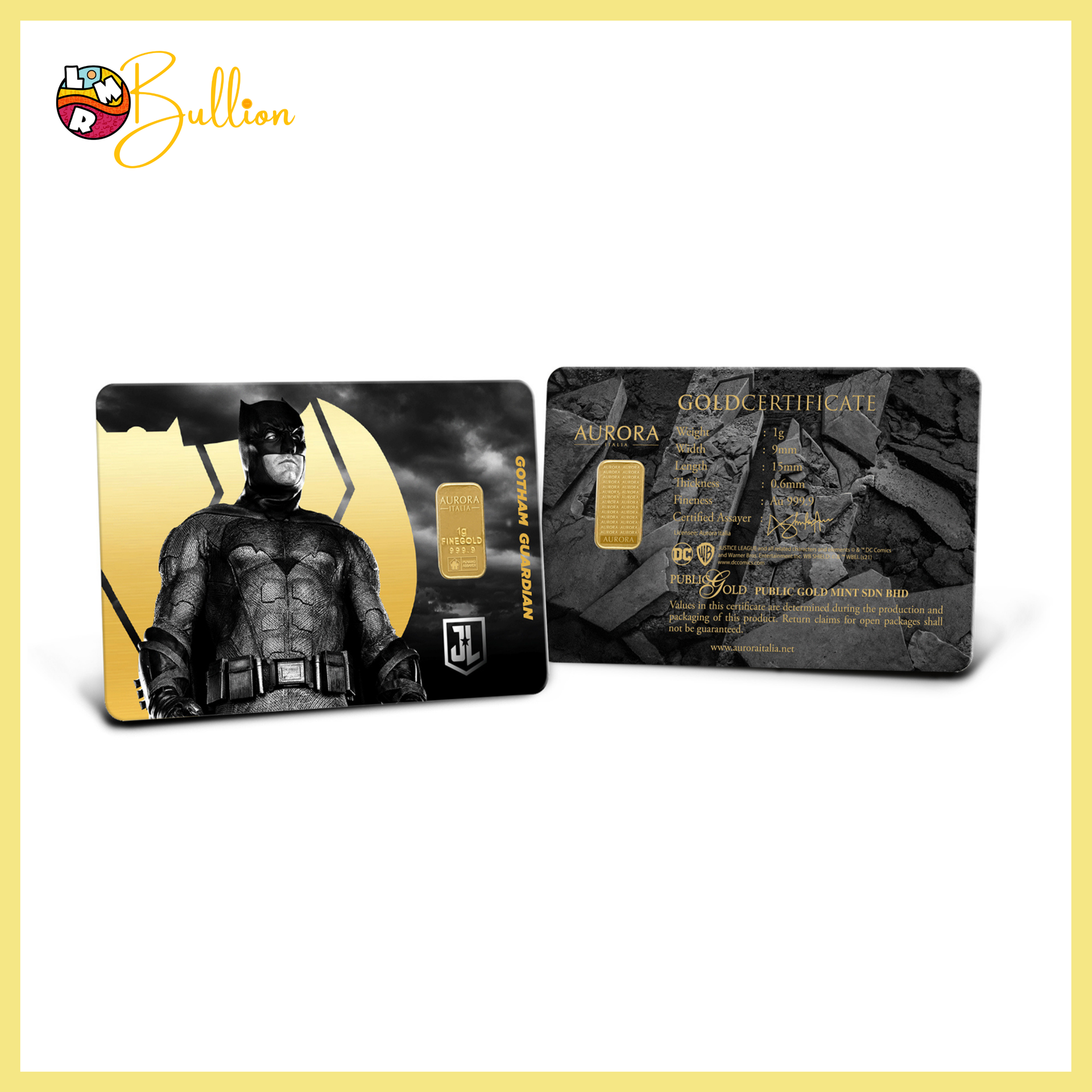 1g PG - Justice League Batman Black Gold