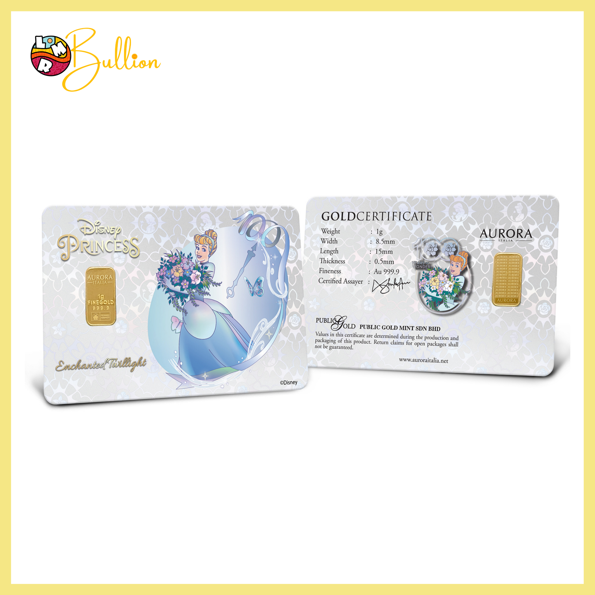 1g PG Princess Cinderella V2 (Au999.9)