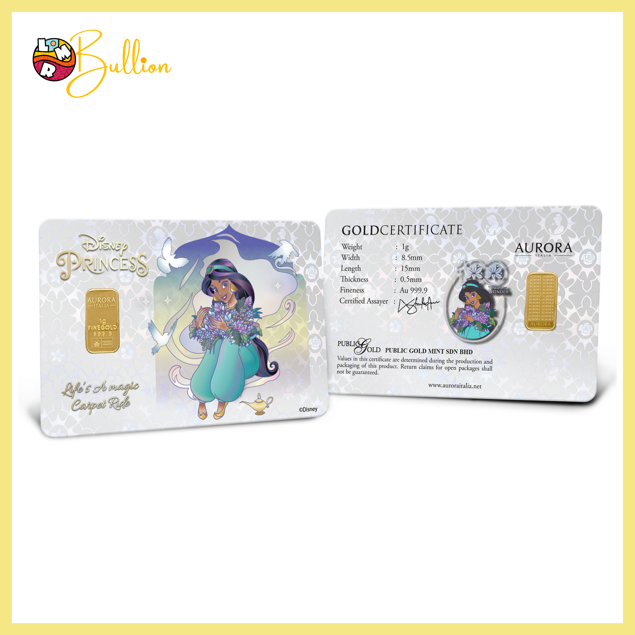 1g PG Princess Jasmine - V2 (Au999.9)