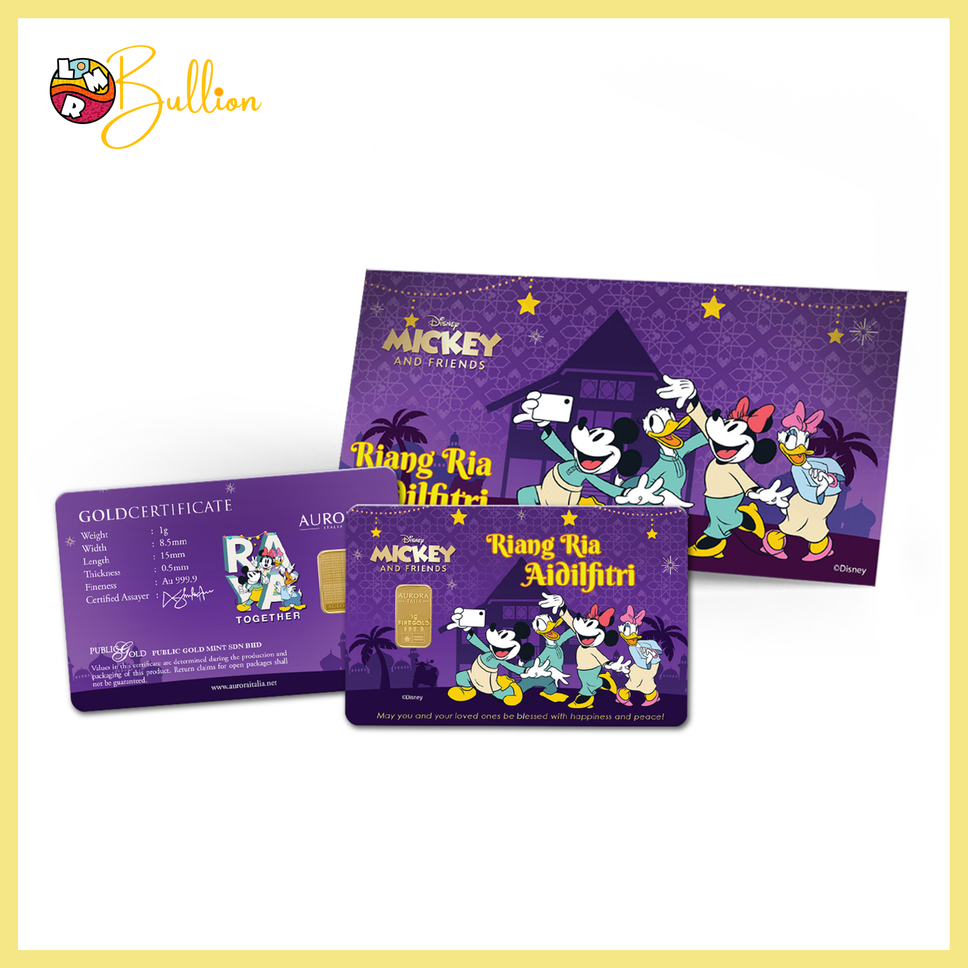 1g PG - Mickey & Friends : Riang Ria Aidilfitri Purple (Au999.9)
