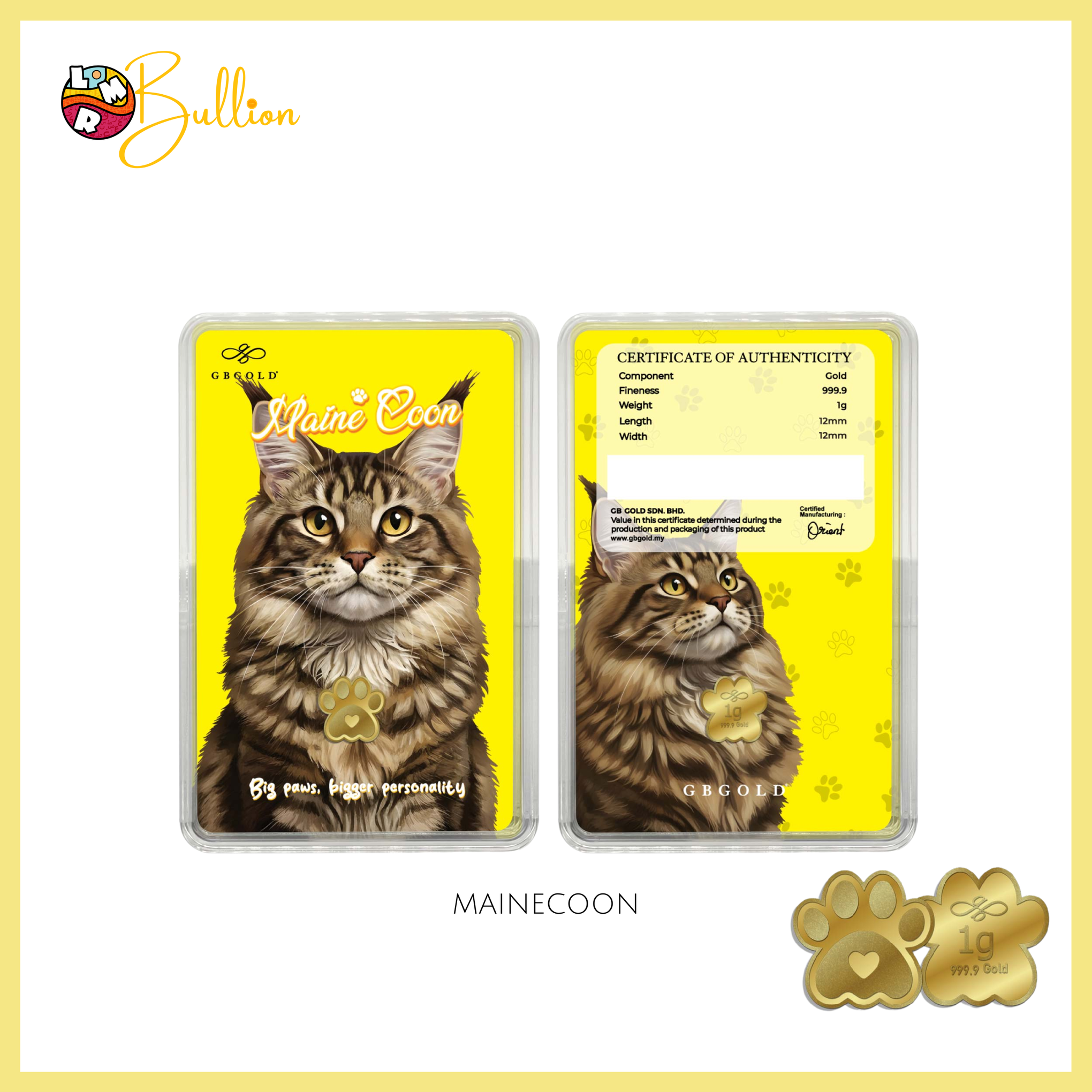1g GB Cat Mainecoon (Au999.9)