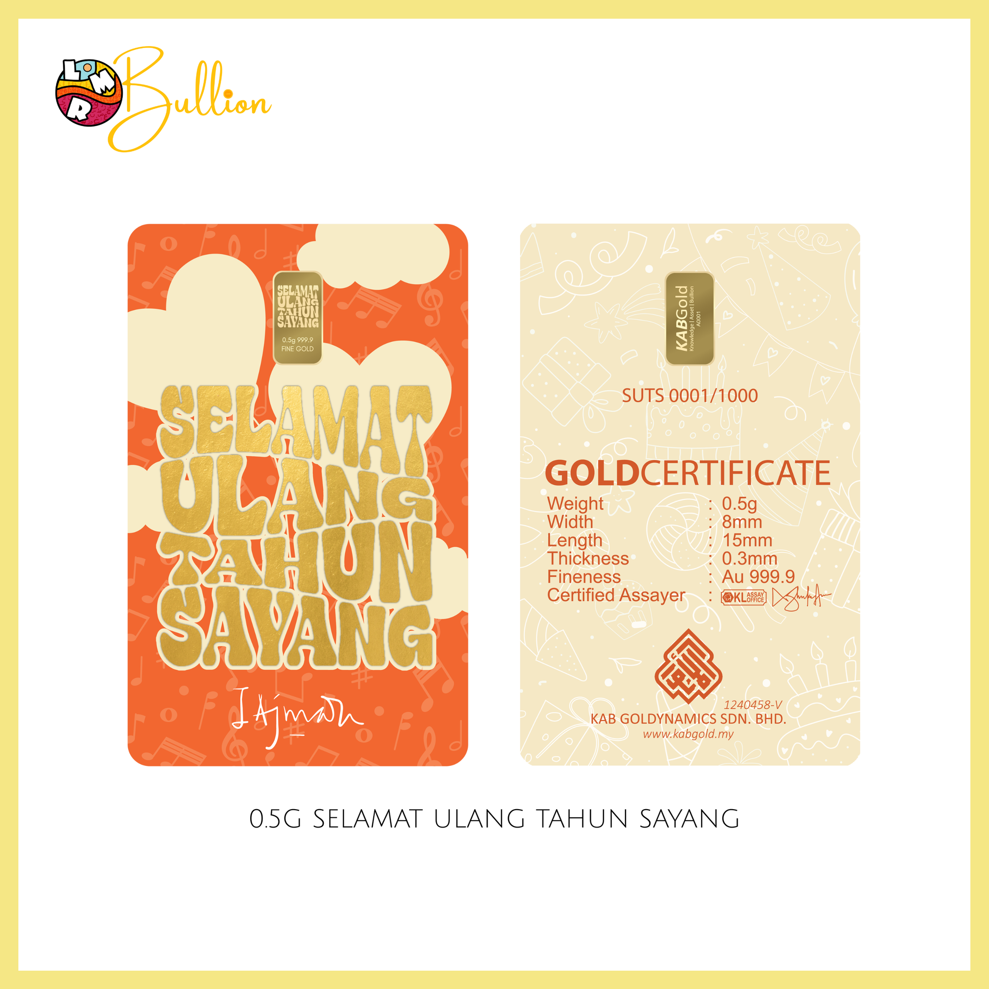 0.5g KAB Selamat Ulang Tahun Sayang (Au999.9)