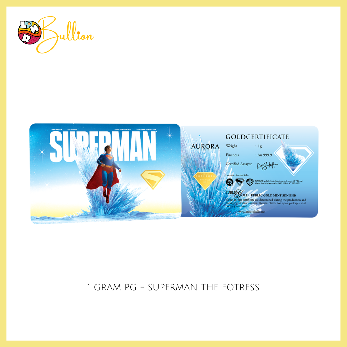 1g PG Superman The Fotress - Light Blue (Au999.9)