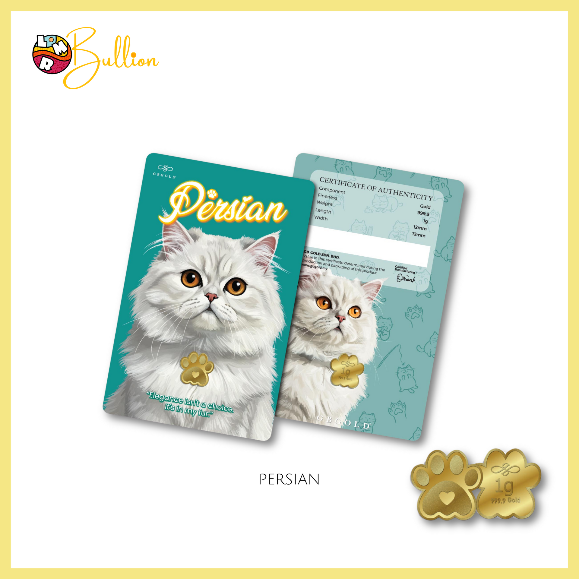 1g GB Cat Persian (Au999.9)