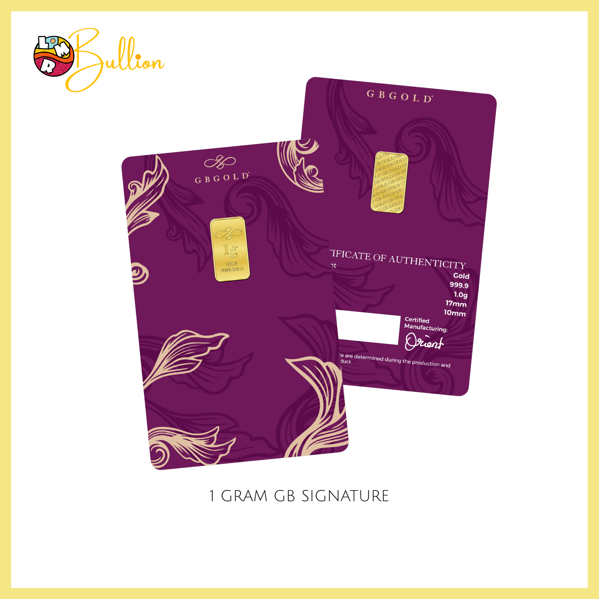 1g GB Signature - card (Au999.9)