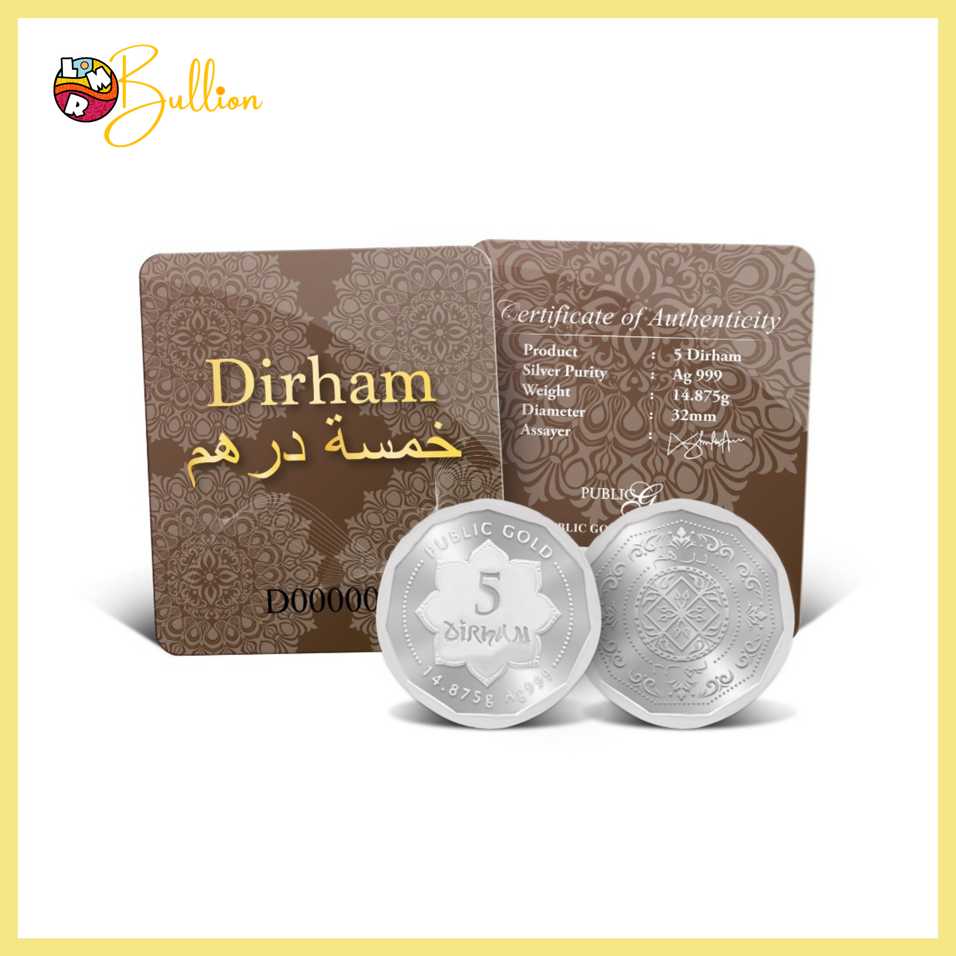 [PRE-ORDER] 5 Dirham 14.875g Public Silver