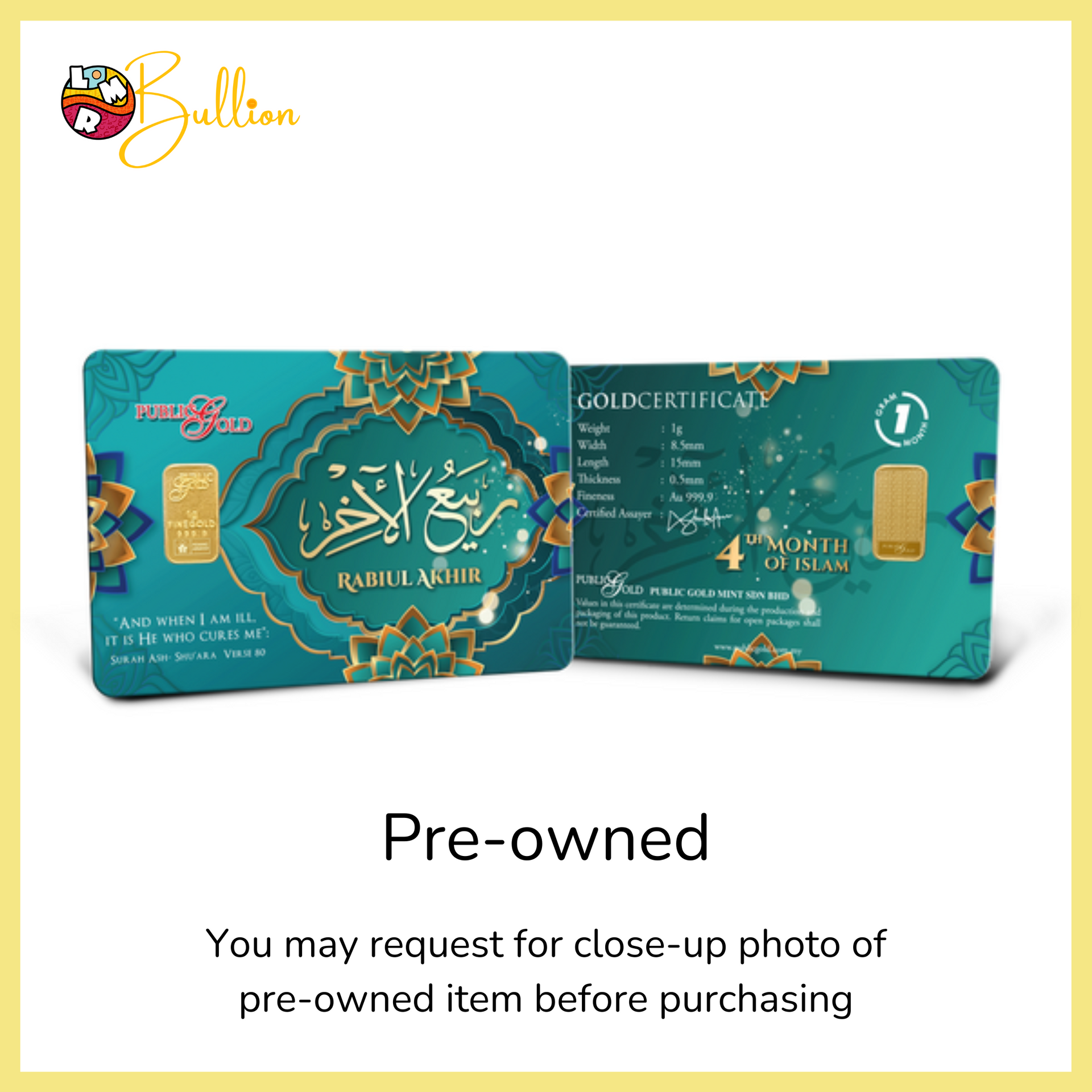 [PRE-OWNED] 1 gram Jamadilawal - Card (Good Condition)