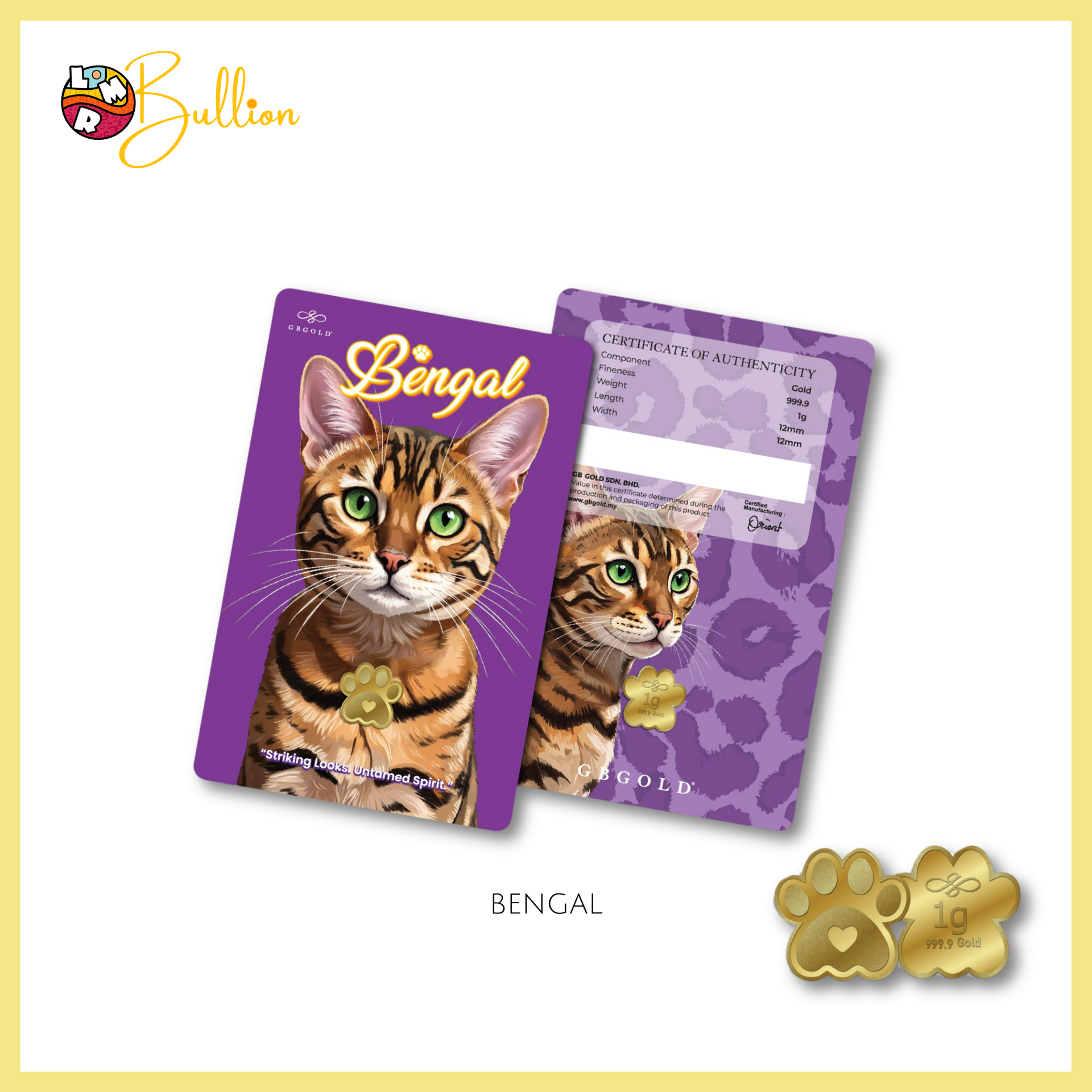 1g GB Cat Bengal (Au999.9)