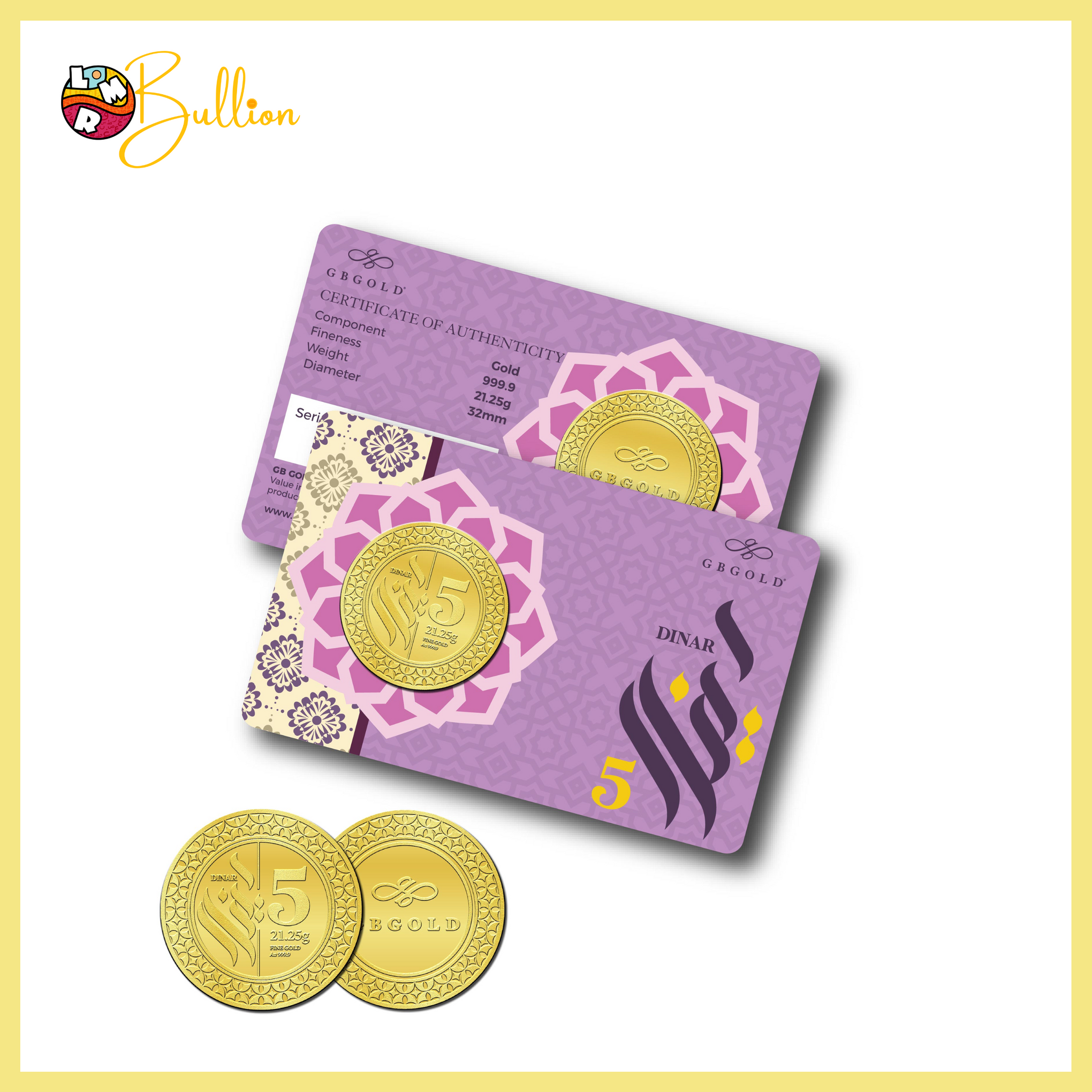 [PRE-ORDER] 5 Dinar 21.25g GB - Card (Au999.9)