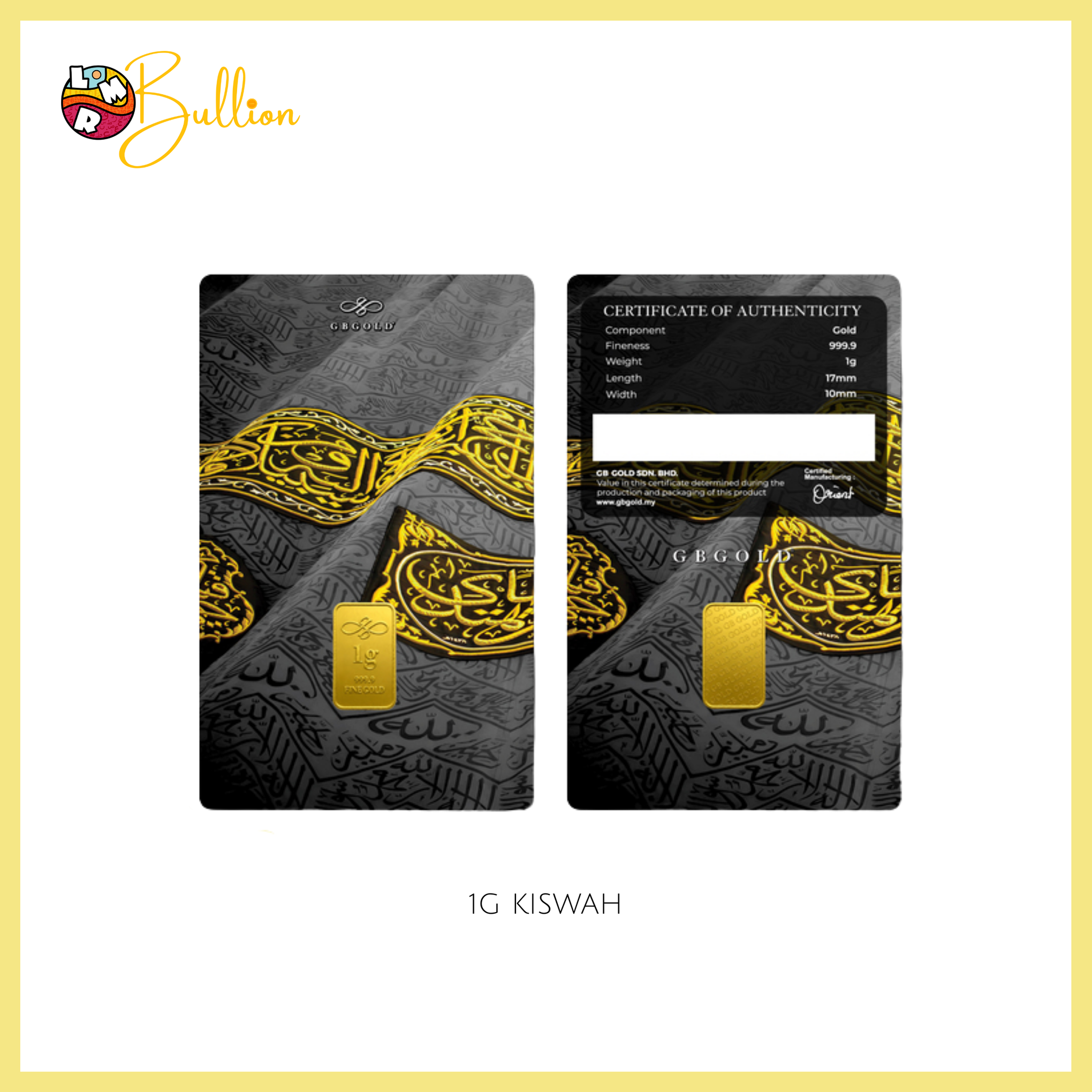 1g GB Kaabah Series - Kiswah (Au999.9)
