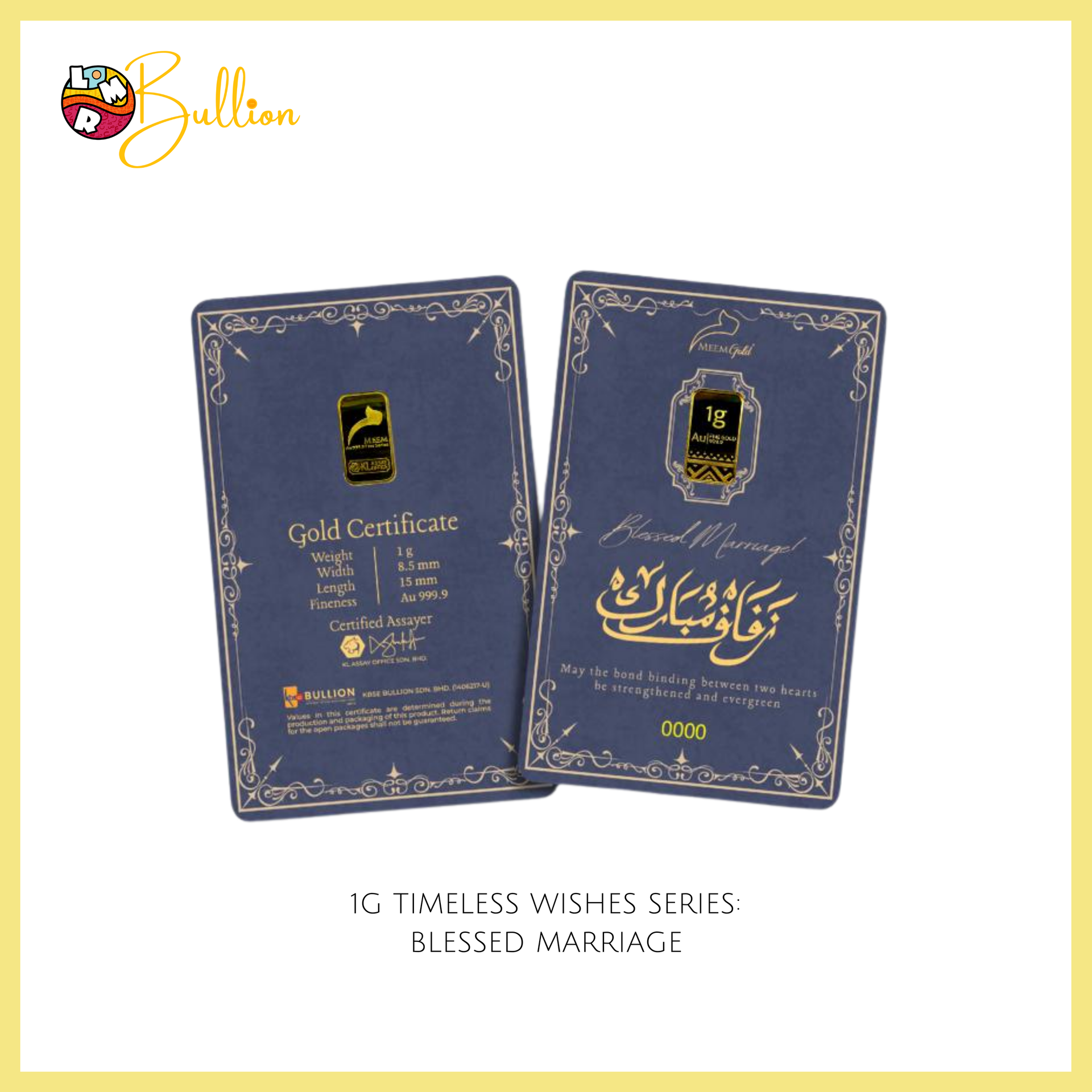 1g MEEM Timeless Wishes Series: Blessed Marriage (Au999.9)