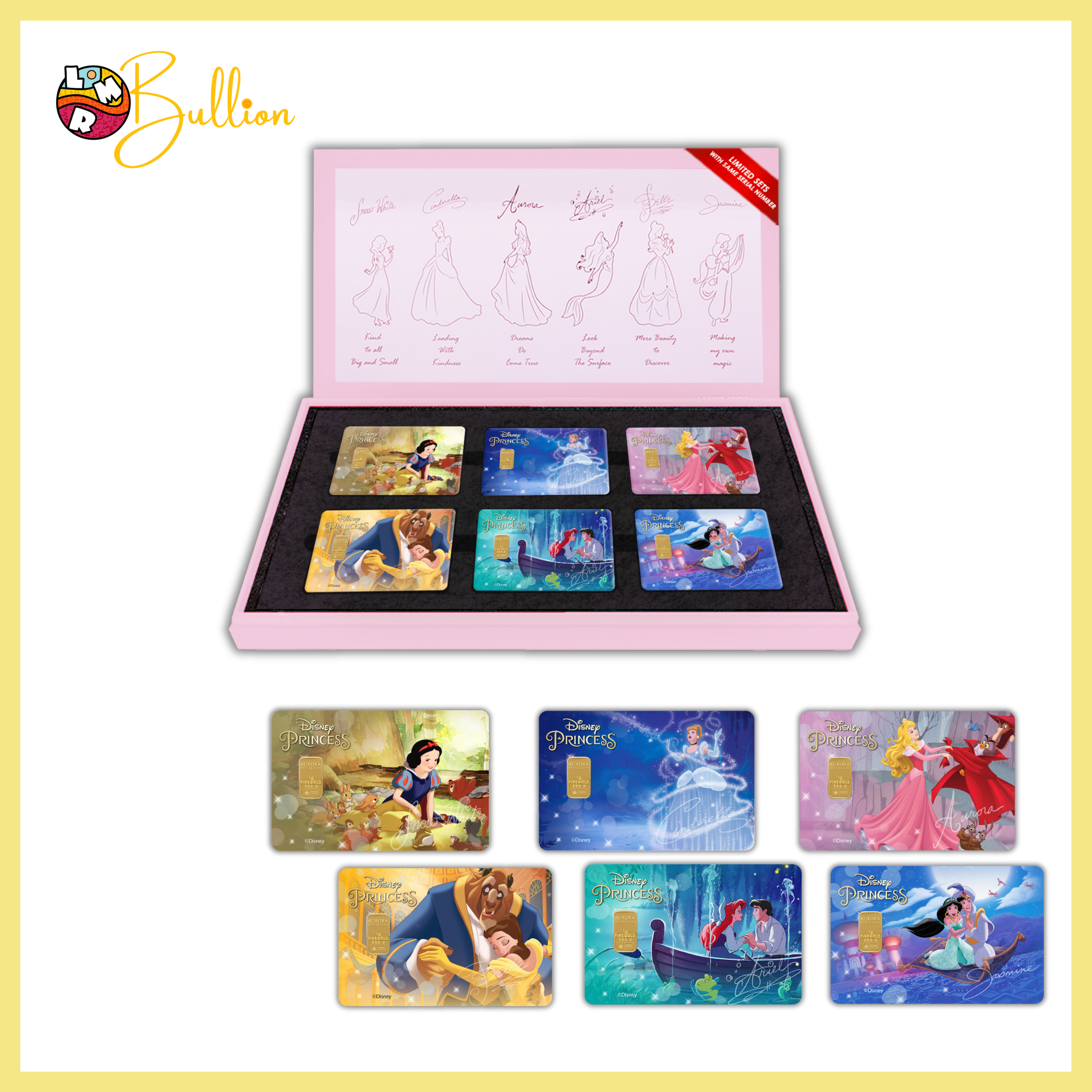 [PRE-ORDER] 1g x 6 PG - Disney Princess Collection Set V1